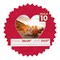 Cherry Red Suede Mat Board for 26x26 Frames - Heart Opening for 21x21 Photos
